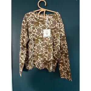 NWT Kate Quinn Fennel Firebird Long Sleeve Boxy Tee Tshirt Bamboo Size 7/8